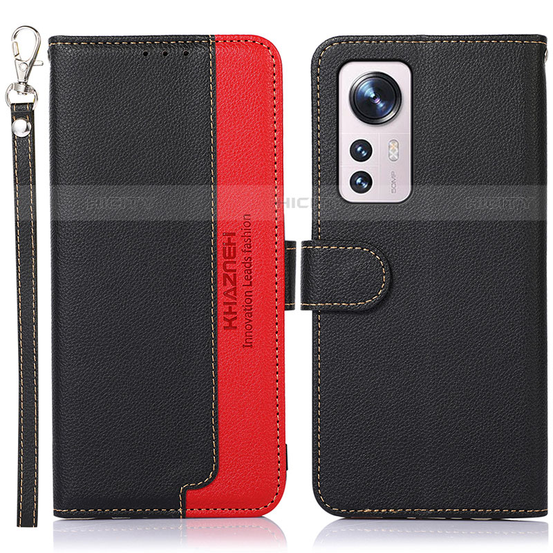 Handytasche Stand Schutzhülle Flip Leder Hülle A06D für Xiaomi Mi 12S 5G Rot und Schwarz