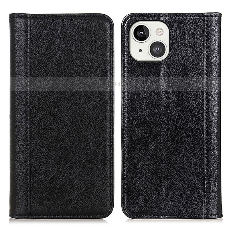 Handytasche Stand Schutzhülle Flip Leder Hülle A08 für Apple iPhone 14 Schwarz Plus