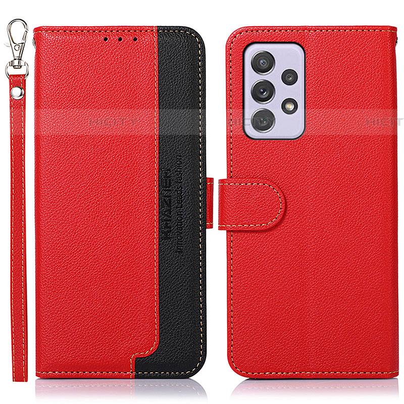 Handytasche Stand Schutzhülle Flip Leder Hülle A09D für Samsung Galaxy A73 5G Rot