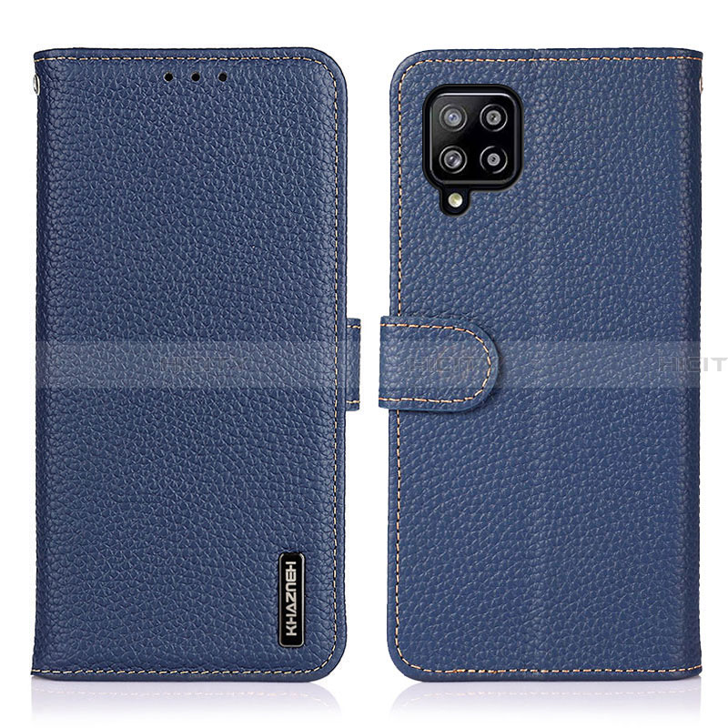 Handytasche Stand Schutzhülle Flip Leder Hülle B01H für Samsung Galaxy A22 4G Blau Plus