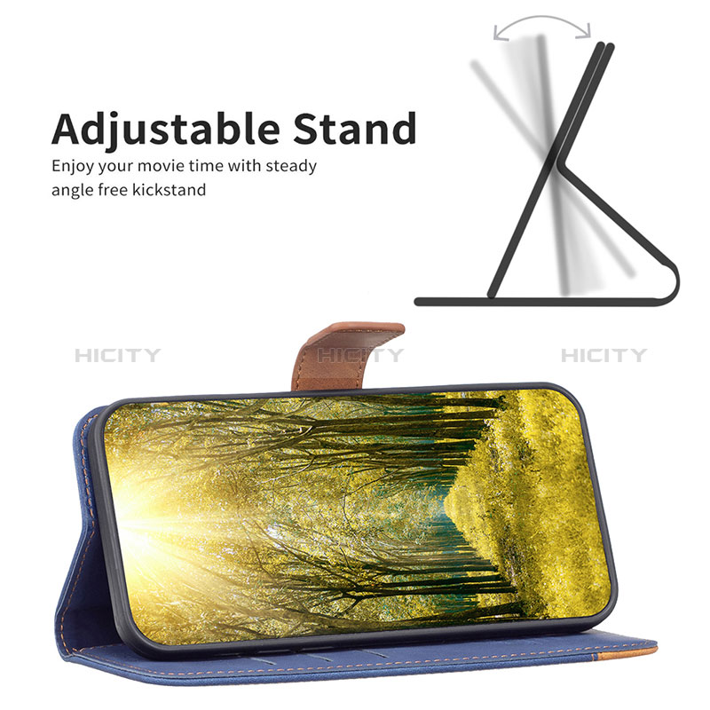 Handytasche Stand Schutzhülle Flip Leder Hülle B02F für Samsung Galaxy A04s groß