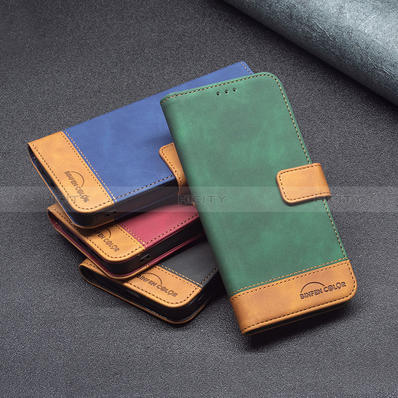 Handytasche Stand Schutzhülle Flip Leder Hülle B02F für Samsung Galaxy A04s groß