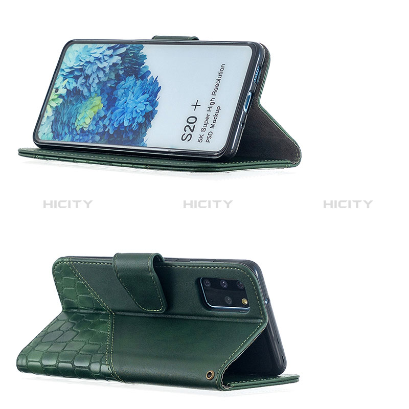 Handytasche Stand Schutzhülle Flip Leder Hülle B03F für Samsung Galaxy S20 Plus 5G groß