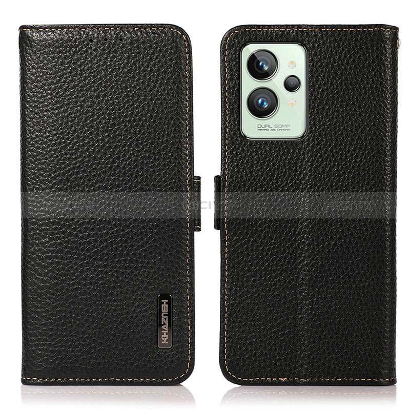 Handytasche Stand Schutzhülle Flip Leder Hülle B03H für Realme GT2 Pro 5G Schwarz