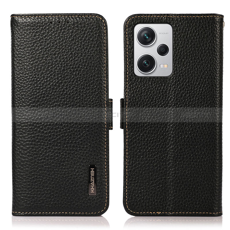 Handytasche Stand Schutzhülle Flip Leder Hülle B03H für Xiaomi Redmi Note 12 Explorer Schwarz Plus