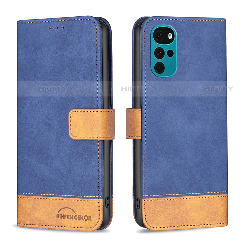 Handytasche Stand Schutzhülle Flip Leder Hülle B05F für Motorola Moto G22 groß