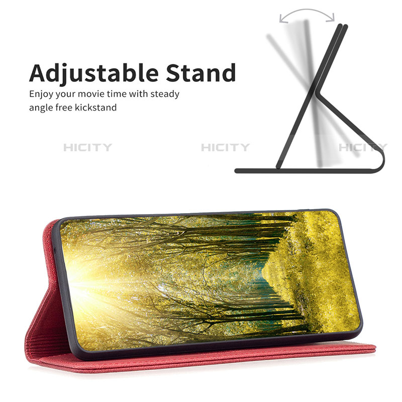 Handytasche Stand Schutzhülle Flip Leder Hülle B07F für Motorola MOTO G52 groß