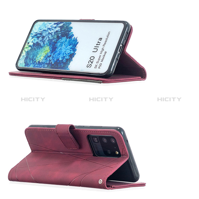Handytasche Stand Schutzhülle Flip Leder Hülle B08F für Samsung Galaxy S20 Ultra