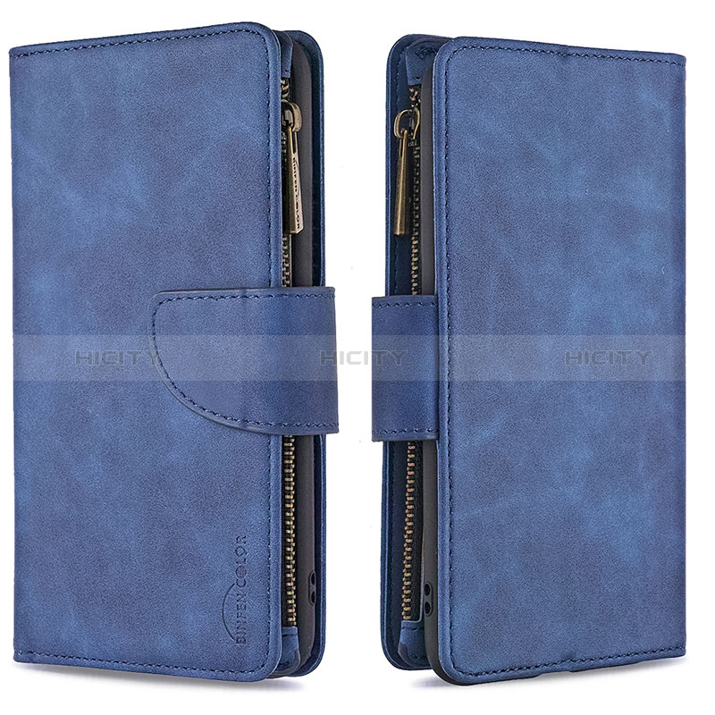 Handytasche Stand Schutzhülle Flip Leder Hülle B09F für Samsung Galaxy M40S Blau Plus
