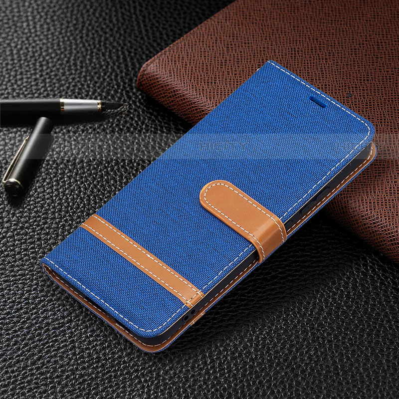 Handytasche Stand Schutzhülle Flip Leder Hülle B11F für Samsung Galaxy S21 5G groß