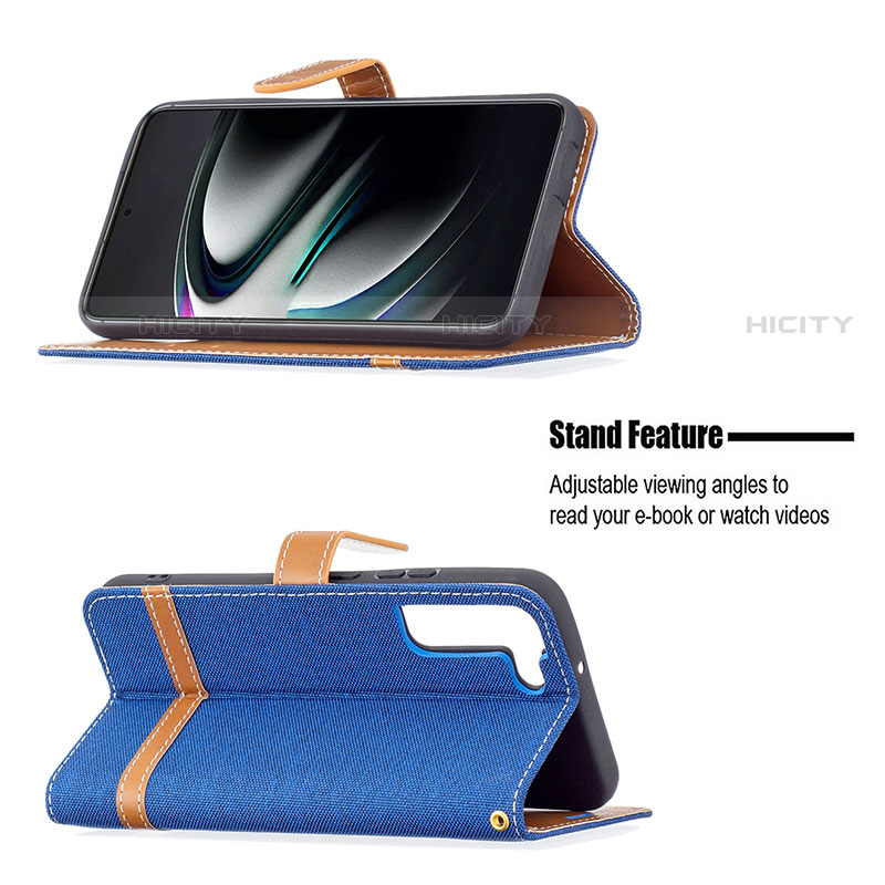 Handytasche Stand Schutzhülle Flip Leder Hülle B11F für Samsung Galaxy S22 Plus 5G