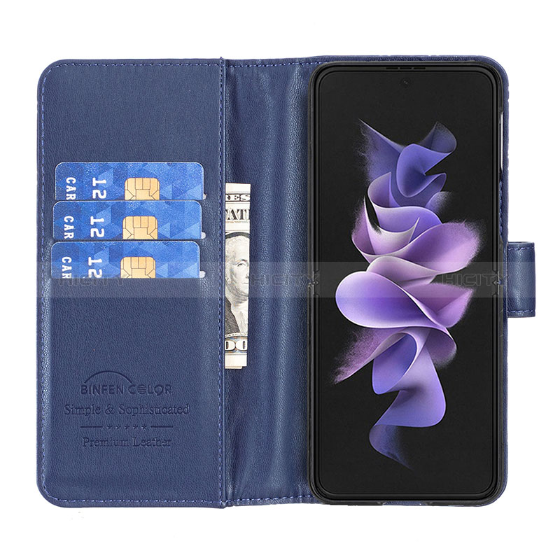 Handytasche Stand Schutzhülle Flip Leder Hülle B11F für Samsung Galaxy Z Fold3 5G groß