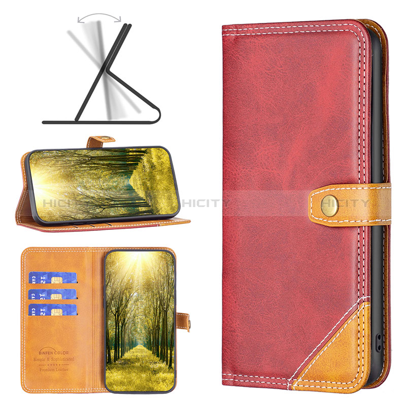 Handytasche Stand Schutzhülle Flip Leder Hülle B14F für Samsung Galaxy A12 5G groß