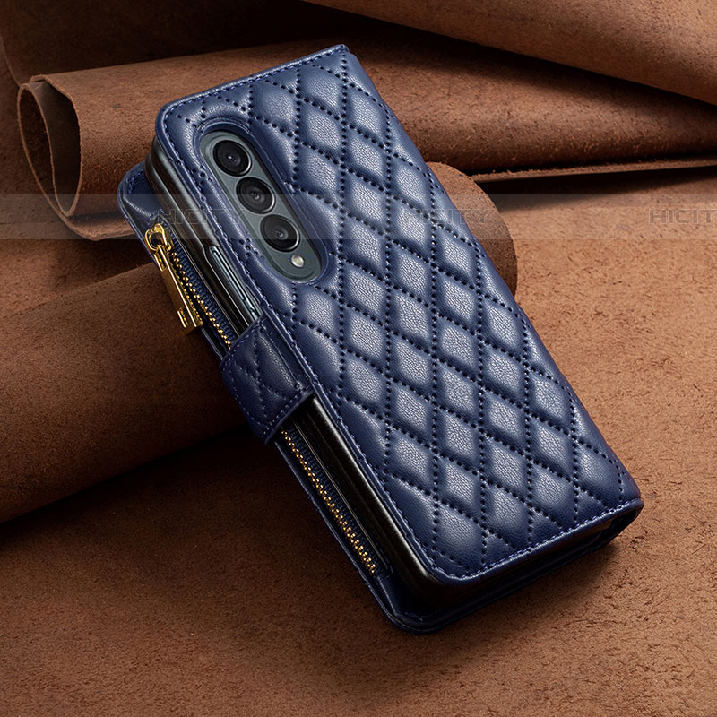 Handytasche Stand Schutzhülle Flip Leder Hülle B14F für Samsung Galaxy Z Fold4 5G groß