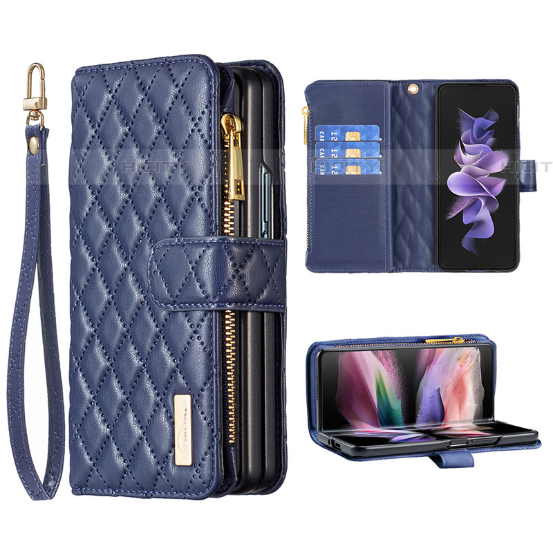 Handytasche Stand Schutzhülle Flip Leder Hülle B14F für Samsung Galaxy Z Fold4 5G groß