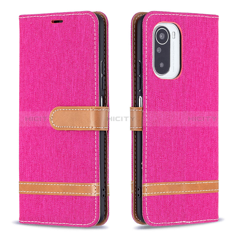 Handytasche Stand Schutzhülle Flip Leder Hülle B16F für Xiaomi Poco F3 5G Pink