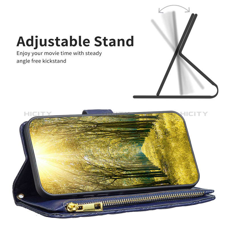 Handytasche Stand Schutzhülle Flip Leder Hülle BF1 für Samsung Galaxy S22 Ultra 5G groß