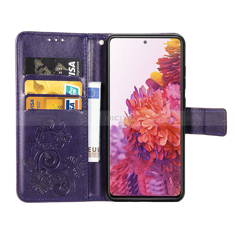 Handytasche Stand Schutzhülle Flip Leder Hülle Blumen für Samsung Galaxy S20 FE 5G