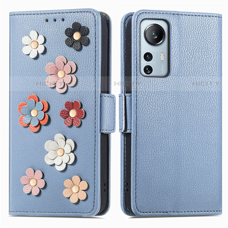 Handytasche Stand Schutzhülle Flip Leder Hülle Blumen L01 für Xiaomi Mi 12X 5G