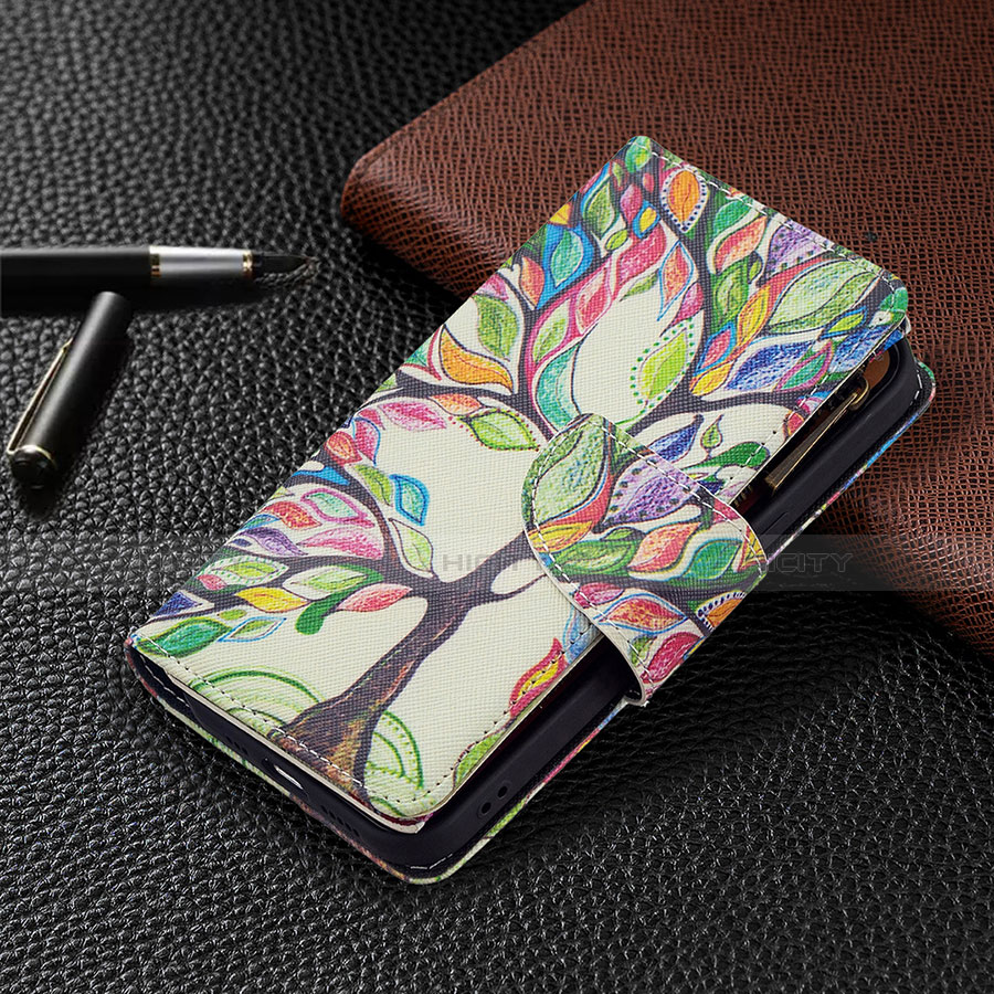 Handytasche Stand Schutzhülle Flip Leder Hülle Blumen L03 für Apple iPhone 14 Plusfarbig