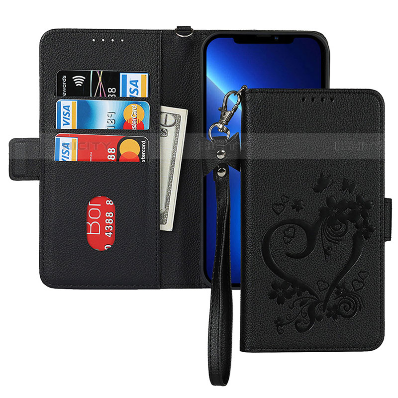 Handytasche Stand Schutzhülle Flip Leder Hülle Blumen L16 für Apple iPhone 14 groß