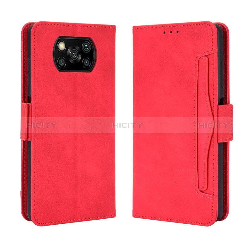 Handytasche Stand Schutzhülle Flip Leder Hülle BY3 für Xiaomi Poco X3 NFC Rot Plus