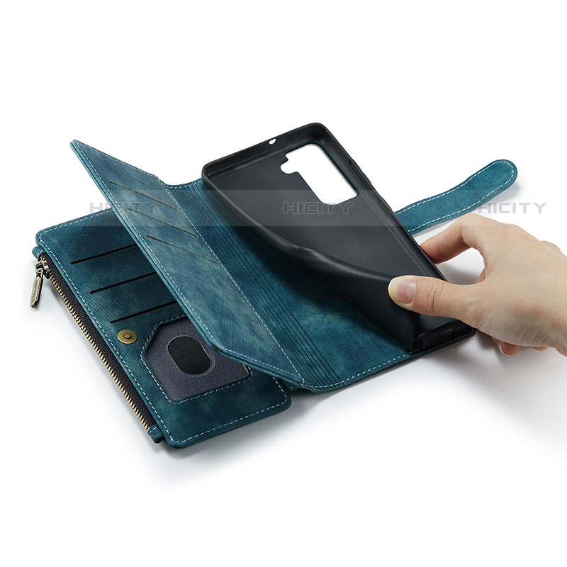 Handytasche Stand Schutzhülle Flip Leder Hülle C01S für Samsung Galaxy S21 5G groß