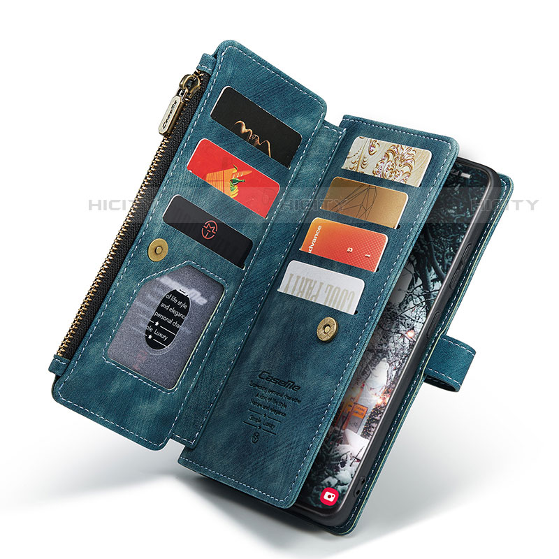 Handytasche Stand Schutzhülle Flip Leder Hülle C01S für Samsung Galaxy S21 5G groß