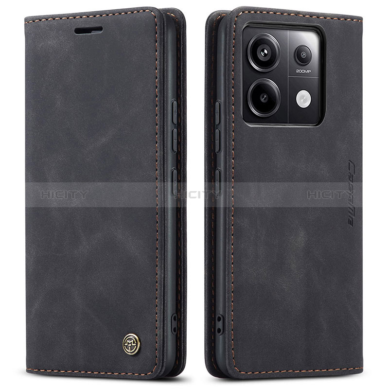Handytasche Stand Schutzhülle Flip Leder Hülle C01S für Xiaomi Redmi Note 13 Pro 5G Schwarz
