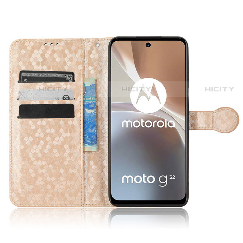 Handytasche Stand Schutzhülle Flip Leder Hülle C01X für Motorola Moto G32
