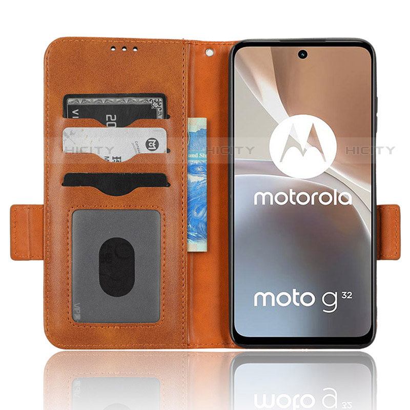 Handytasche Stand Schutzhülle Flip Leder Hülle C02X für Motorola Moto G32 groß