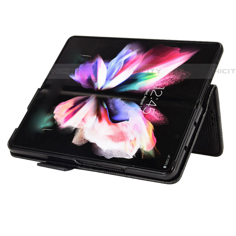 Handytasche Stand Schutzhülle Flip Leder Hülle C02X für Samsung Galaxy Z Fold4 5G groß