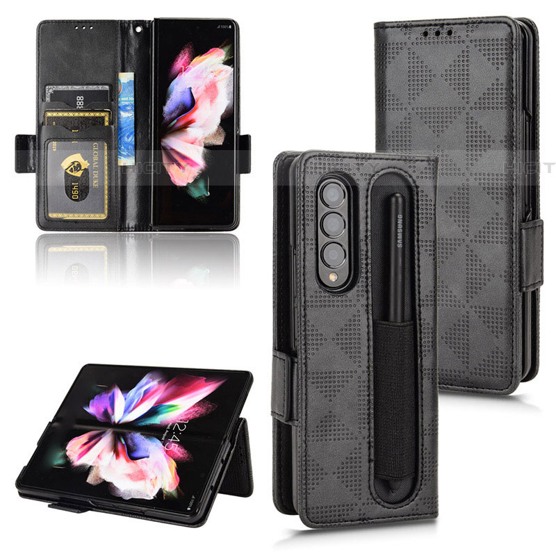Handytasche Stand Schutzhülle Flip Leder Hülle C02X für Samsung Galaxy Z Fold4 5G groß