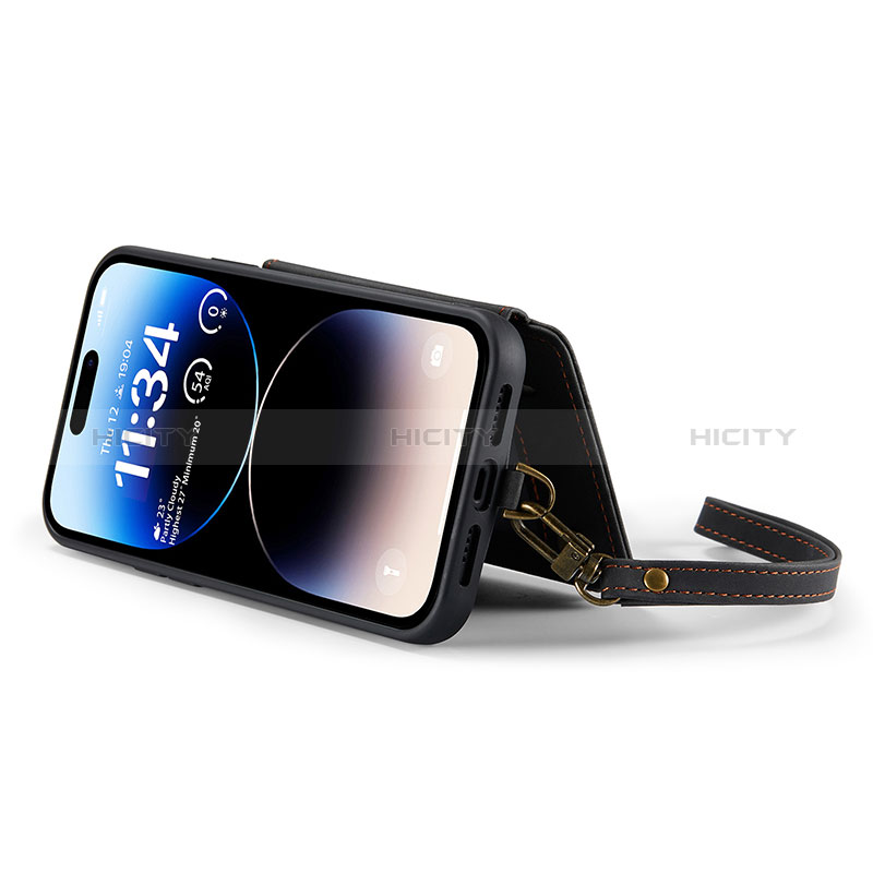 Handytasche Stand Schutzhülle Flip Leder Hülle C04S für Apple iPhone 13 Pro groß