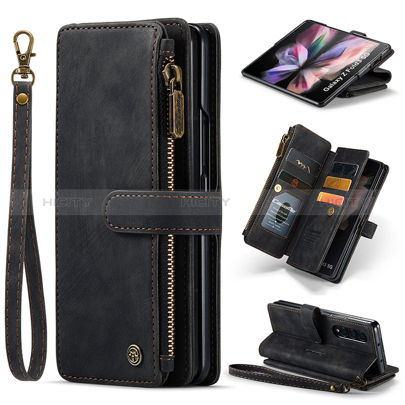 Handytasche Stand Schutzhülle Flip Leder Hülle C05S für Samsung Galaxy Z Fold3 5G groß