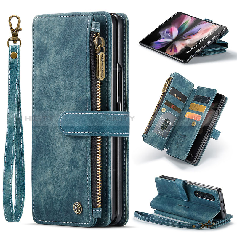 Handytasche Stand Schutzhülle Flip Leder Hülle C05S für Samsung Galaxy Z Fold3 5G groß