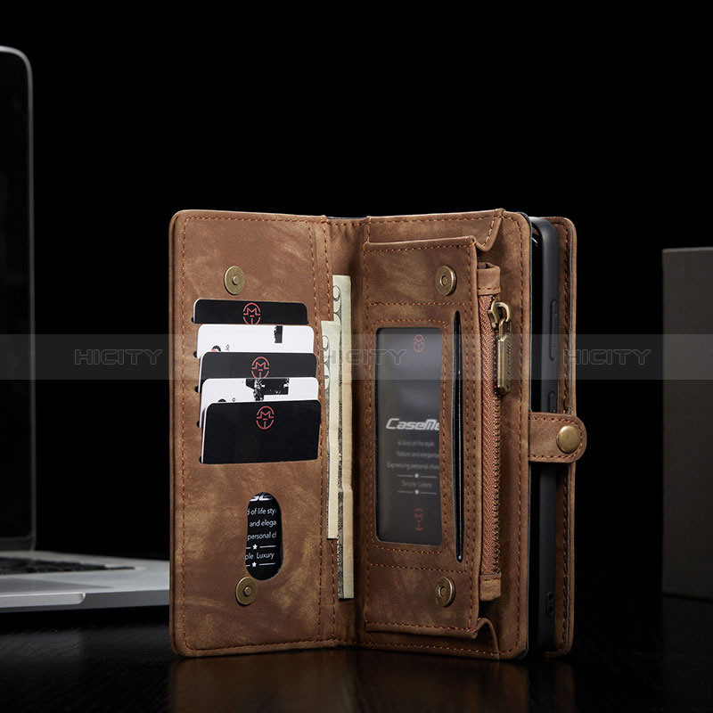 Handytasche Stand Schutzhülle Flip Leder Hülle C11S für Samsung Galaxy S25 5G groß