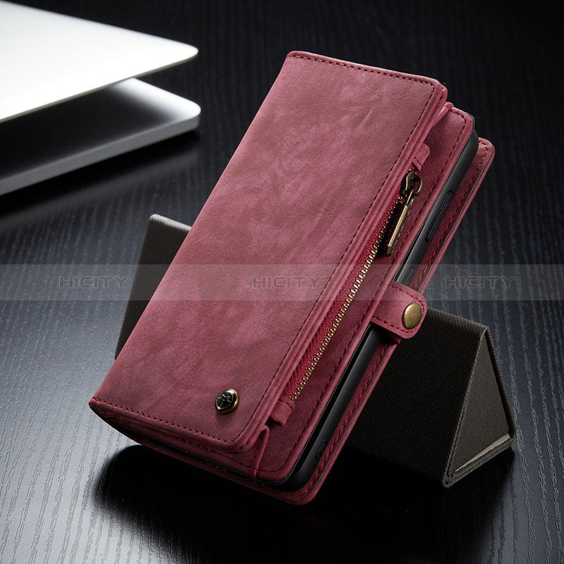 Handytasche Stand Schutzhülle Flip Leder Hülle C11S für Samsung Galaxy S25 5G Rot Plus