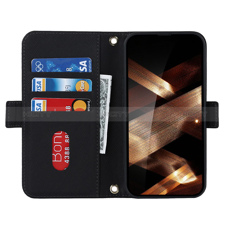 Handytasche Stand Schutzhülle Flip Leder Hülle D07T für Apple iPhone 14 groß