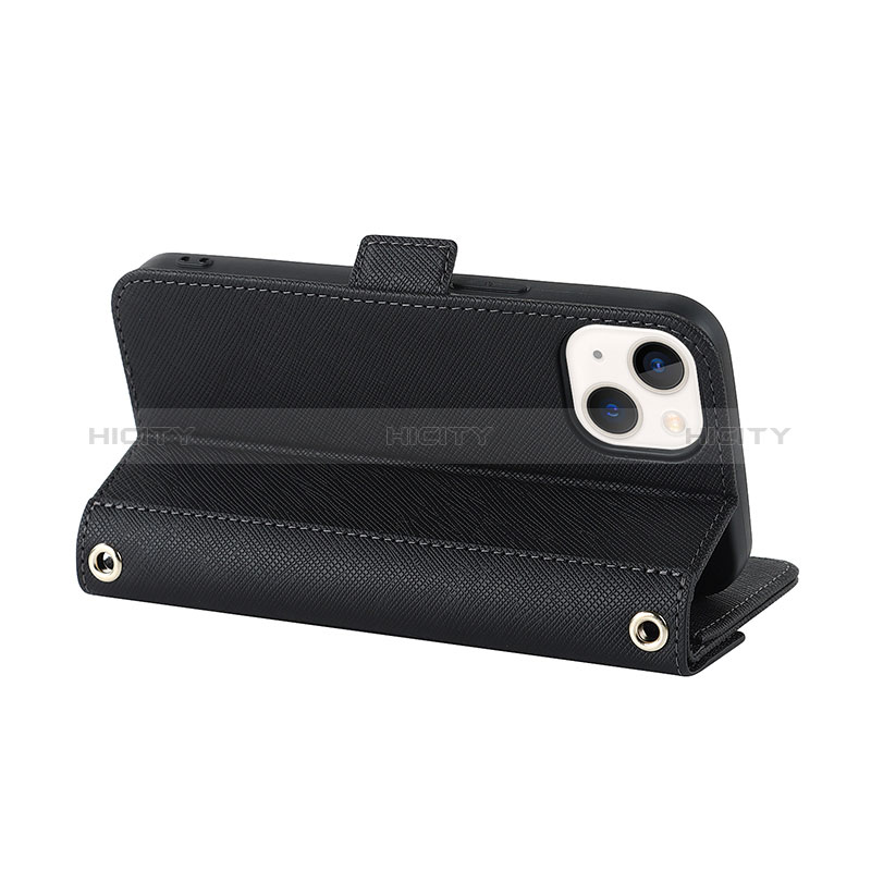 Handytasche Stand Schutzhülle Flip Leder Hülle D07T für Apple iPhone 14 groß