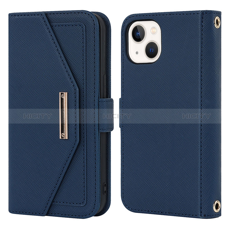Handytasche Stand Schutzhülle Flip Leder Hülle D07T für Apple iPhone 14 groß