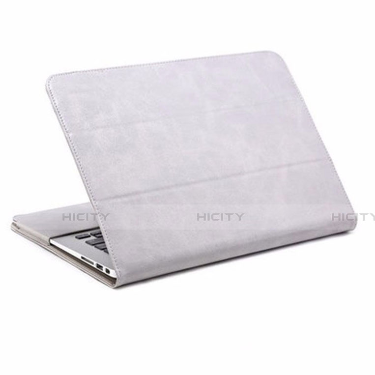 Handytasche Stand Schutzhülle Flip Leder Hülle für Apple MacBook Air 13 zoll (2020) Grau