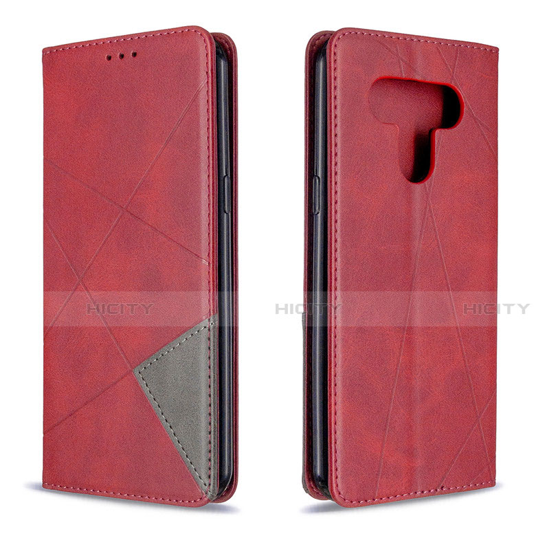 Handytasche Stand Schutzhülle Flip Leder Hülle für LG K51 Rot Plus