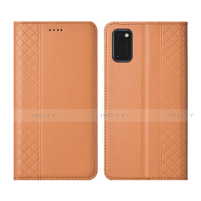 Handytasche Stand Schutzhülle Flip Leder Hülle für Samsung Galaxy M51 Orange Plus