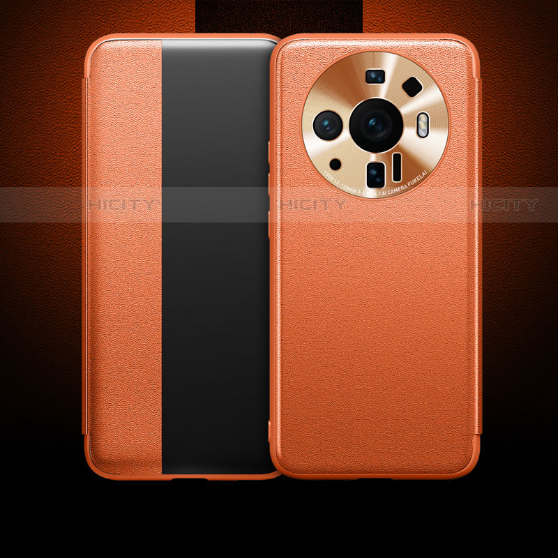 Handytasche Stand Schutzhülle Flip Leder Hülle für Xiaomi Mi 12 Ultra 5G Orange