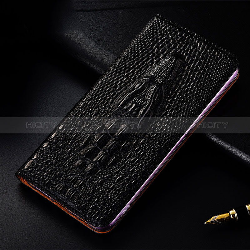 Handytasche Stand Schutzhülle Flip Leder Hülle H03P für Sony Xperia 10 Plus Schwarz Plus