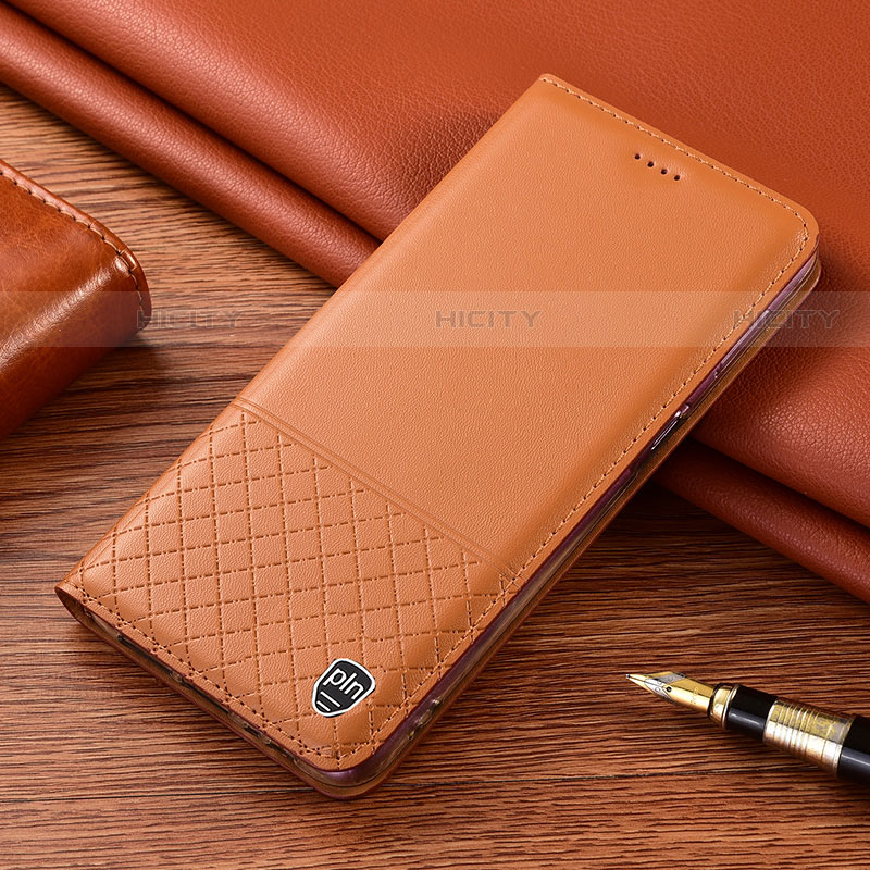 Handytasche Stand Schutzhülle Flip Leder Hülle H04P für Samsung Galaxy S21 FE 5G Orange