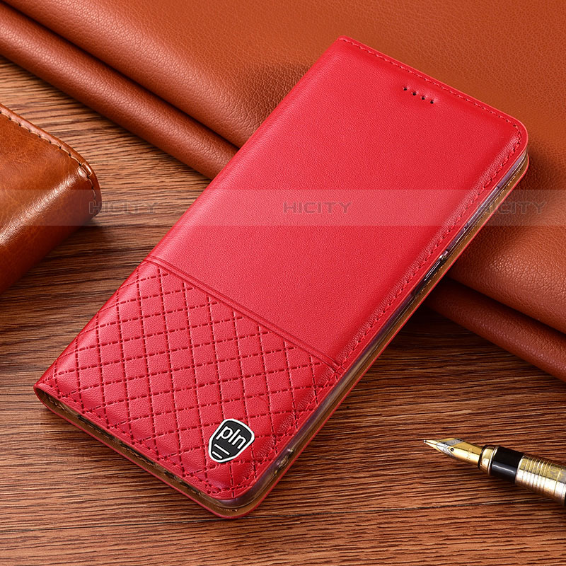 Handytasche Stand Schutzhülle Flip Leder Hülle H04P für Samsung Galaxy S21 Ultra 5G Rot
