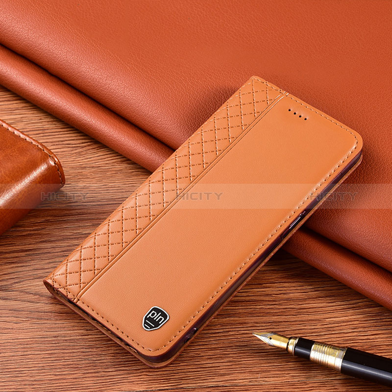 Handytasche Stand Schutzhülle Flip Leder Hülle H07P für Samsung Galaxy M40S Orange