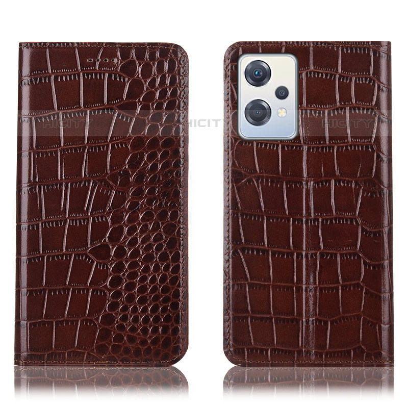 Handytasche Stand Schutzhülle Flip Leder Hülle H08P für OnePlus Nord CE 2 Lite 5G Braun